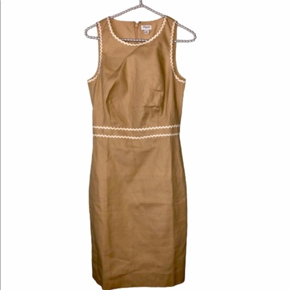 J. Crew Suiting Dress with‎ rickrack trim